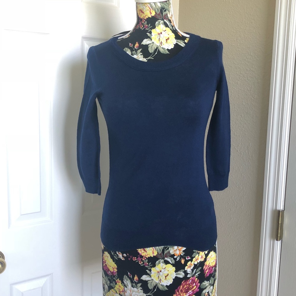 J.Crew Merino Wool Tippi Sweater Midnight Blue XXS